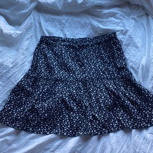 brandy melville floral tie skirt